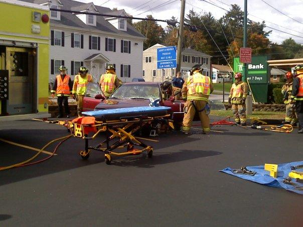 Accident Extraction Drill at Carmel Fire Dept. Open House